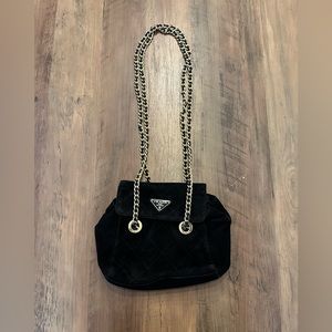 PRADA swede shoulder bag